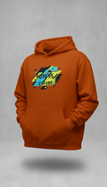 Sunset orange men's graphic hoodie