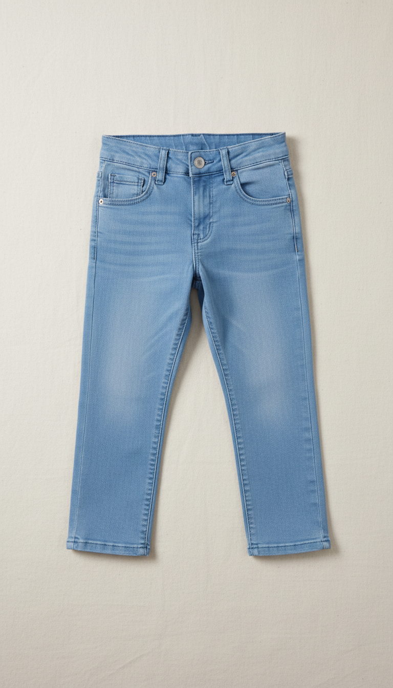 Powder blue kids denim jeans