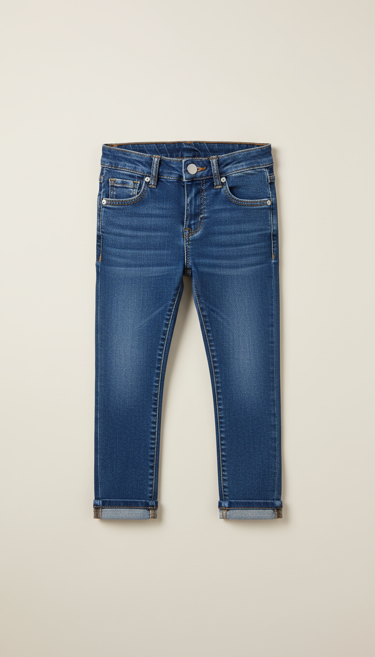 Jeans skinny azul clásico para niños