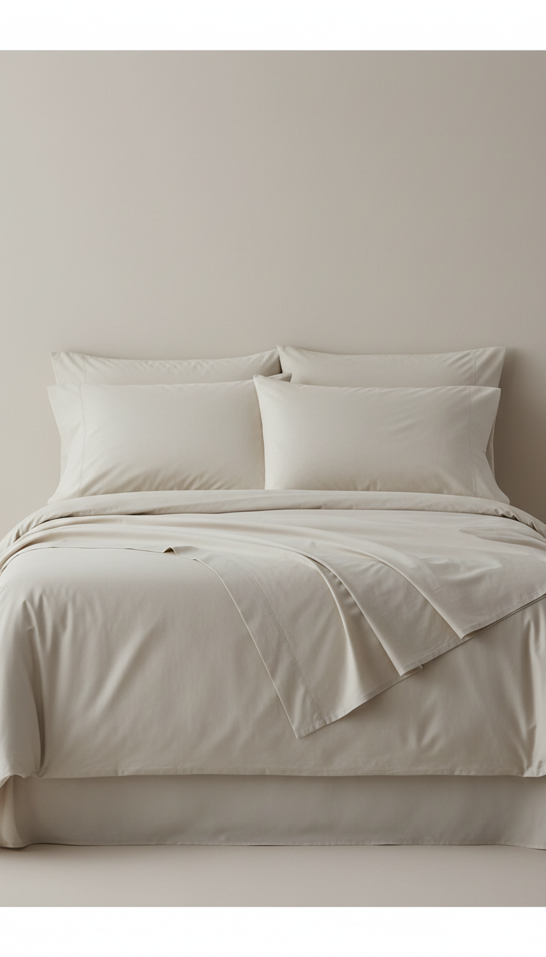 Ivory sand cotton sheet set