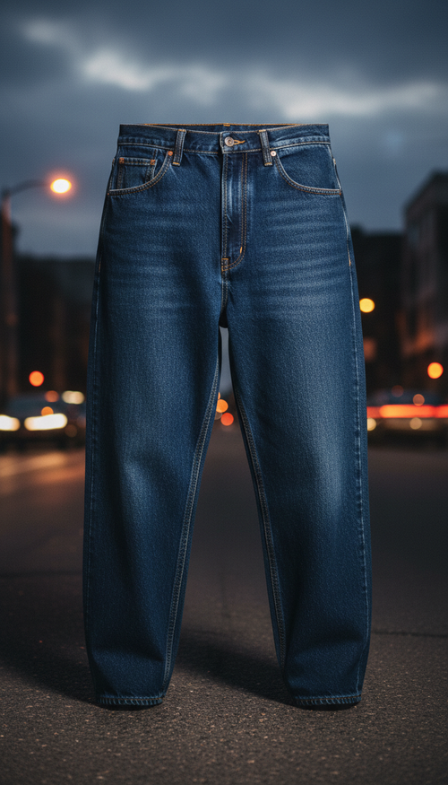Baggy city blue denim jeans