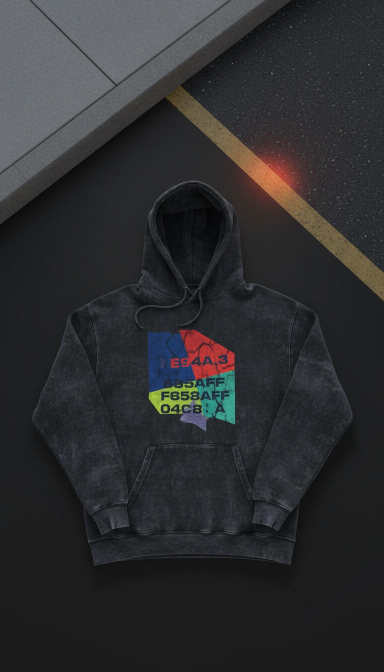 Urban mint mineral wash hoodie with screenprinted graphic