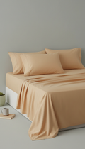 Egyptian cotton sheet set in oatmeal